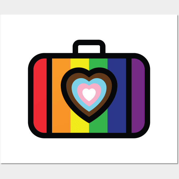 Heart Suitcase Icon - Pride Wall Art by Rad Love